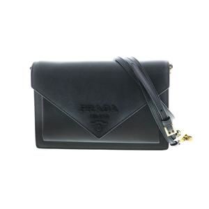 Prada Saffiano Leather Shoulder Bag Black